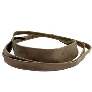 ADA Truffle Classic Leather Wrap Belt Metallic Gold Bronze $95 Anthropologie